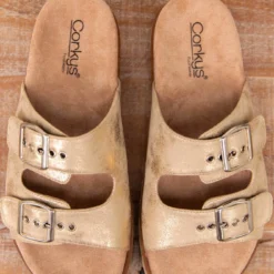 Corky's Dash Gold Washed Metallic Sandals 9 Corky's Dash Gold Washed Metallic Sandals -Women's Clothing Store NEWSANDALS 22