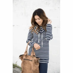 Striped Cowl Neck Sweatshirt Tunic -Women's Clothing Store Screen Shot 2019 08 15 at 3.36.32 PM 329504