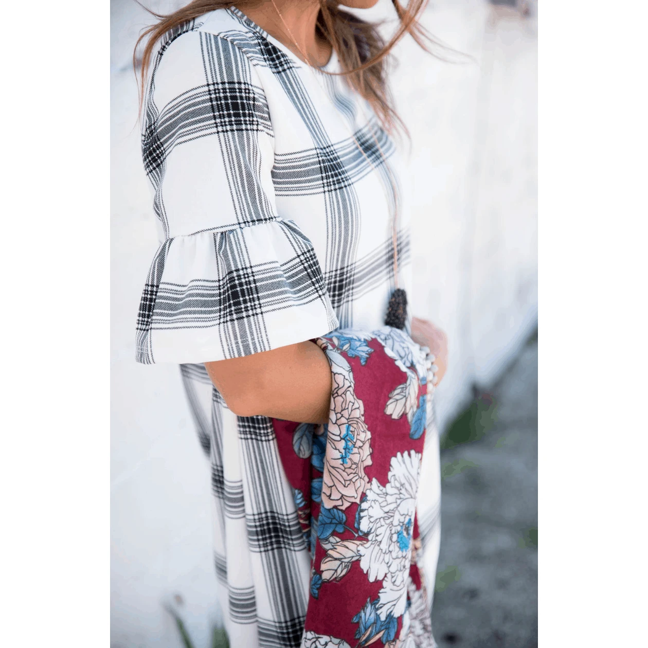 Plaid Flutter Dress 2 Plaid Flutter Dress - Image 2