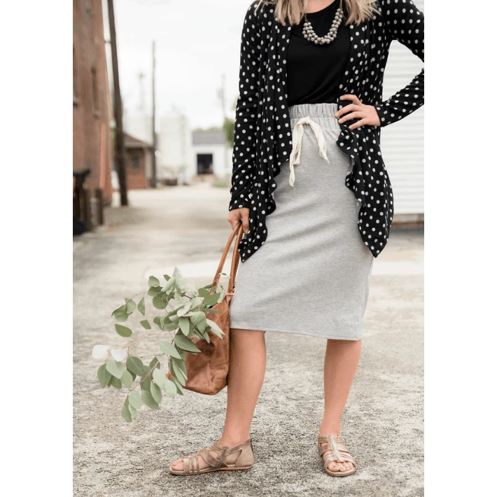 Cinched Waist Sweatshirt Tie Skirt 2 Cinched Waist Sweatshirt Tie Skirt - Image 2