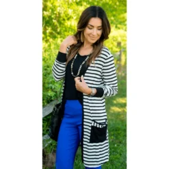 Striped Pocket Accent Cardigan -Women's Clothing Store Screen Shot 2021 02 25 at 3.31.59 PM 106498