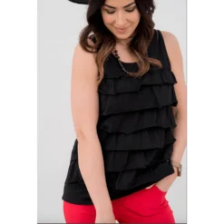 Layered Ruffle Tank -Women's Clothing Store ScreenShot2022 03 17at10.44.30AM 685645
