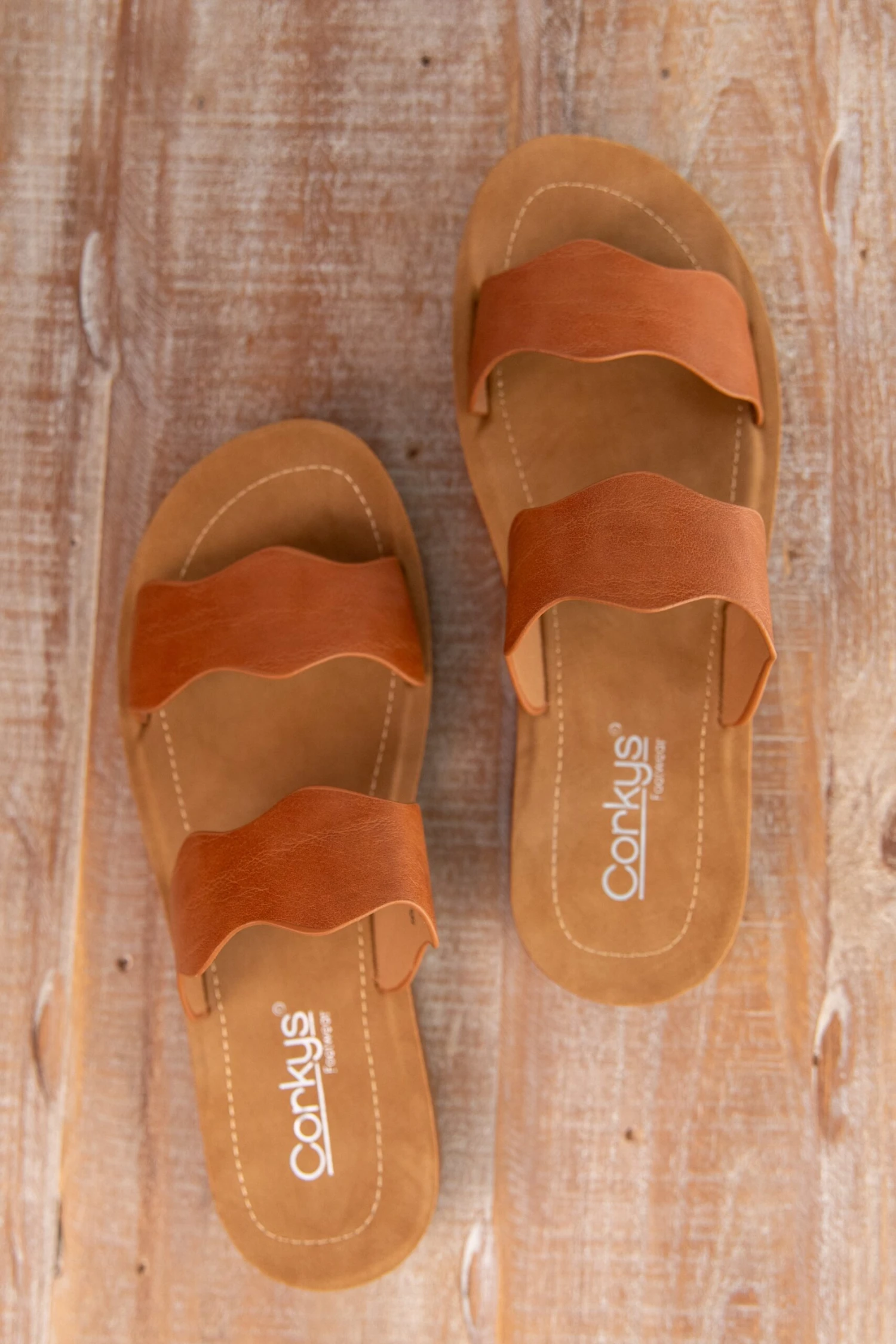 Corky's Wishy Washy Cognac Sandals 6 Corky's Wishy Washy Cognac Sandals - Image 6