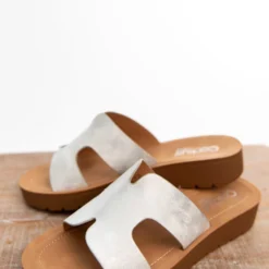 Corky's Hold Please White Metallic Sandals -Women's Clothing Store SpringBreakCollection 214 scaled