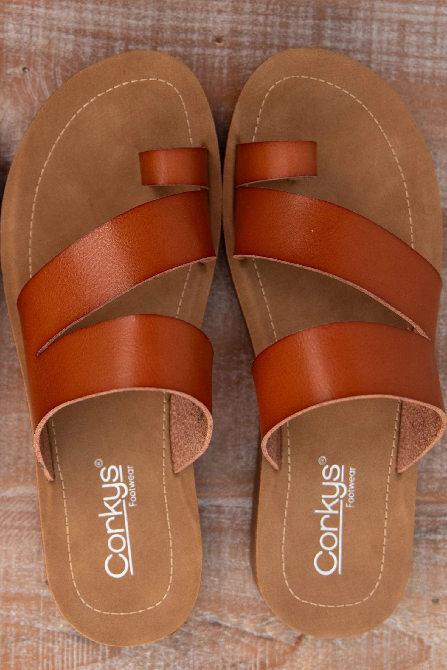 Corky's Just A Fling Cognac Sandal 3 Corky's Just A Fling Cognac Sandal - Image 3