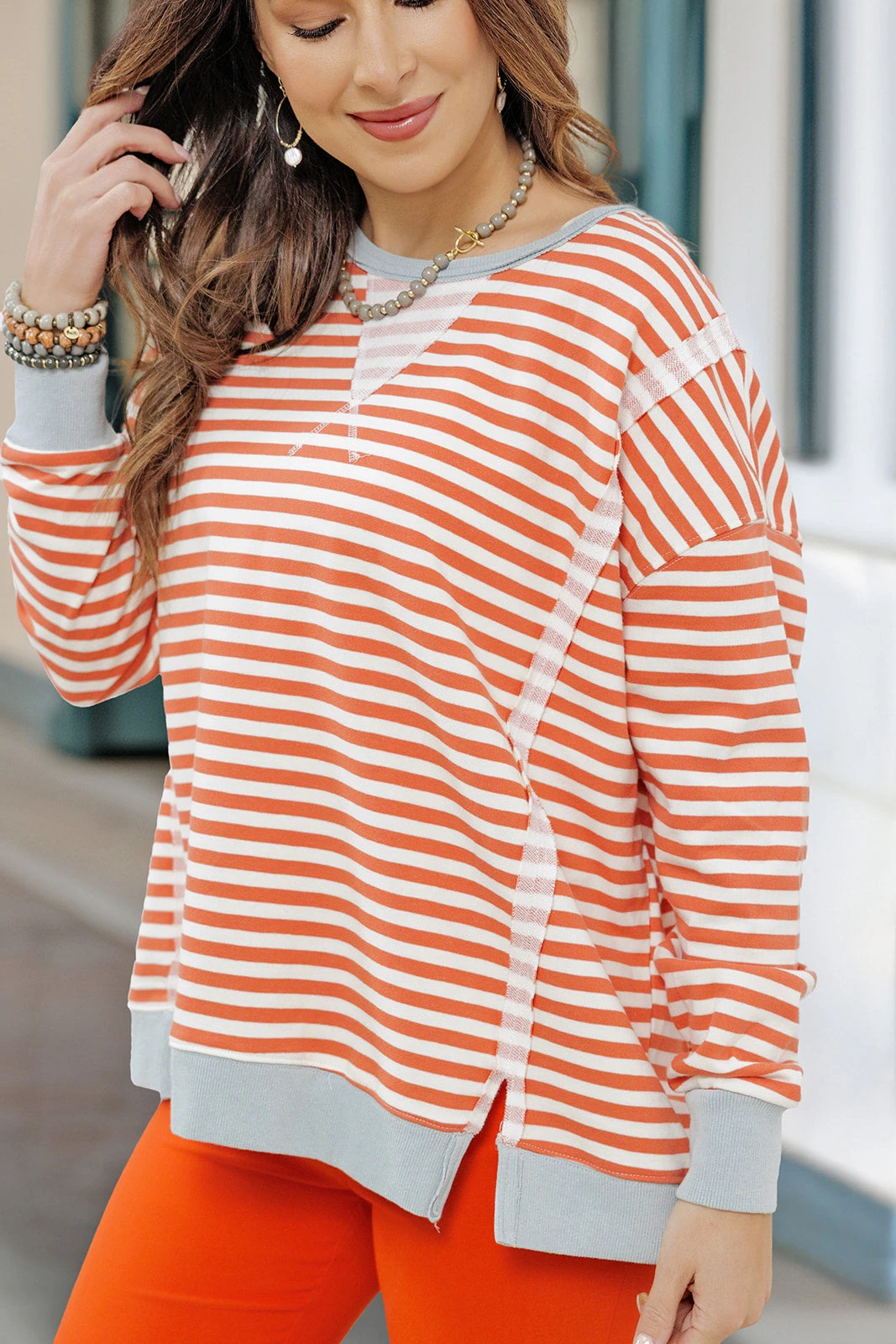 Color Pop Raw Seam Sweatshirt 12 Color Pop Raw Seam Sweatshirt - Image 12