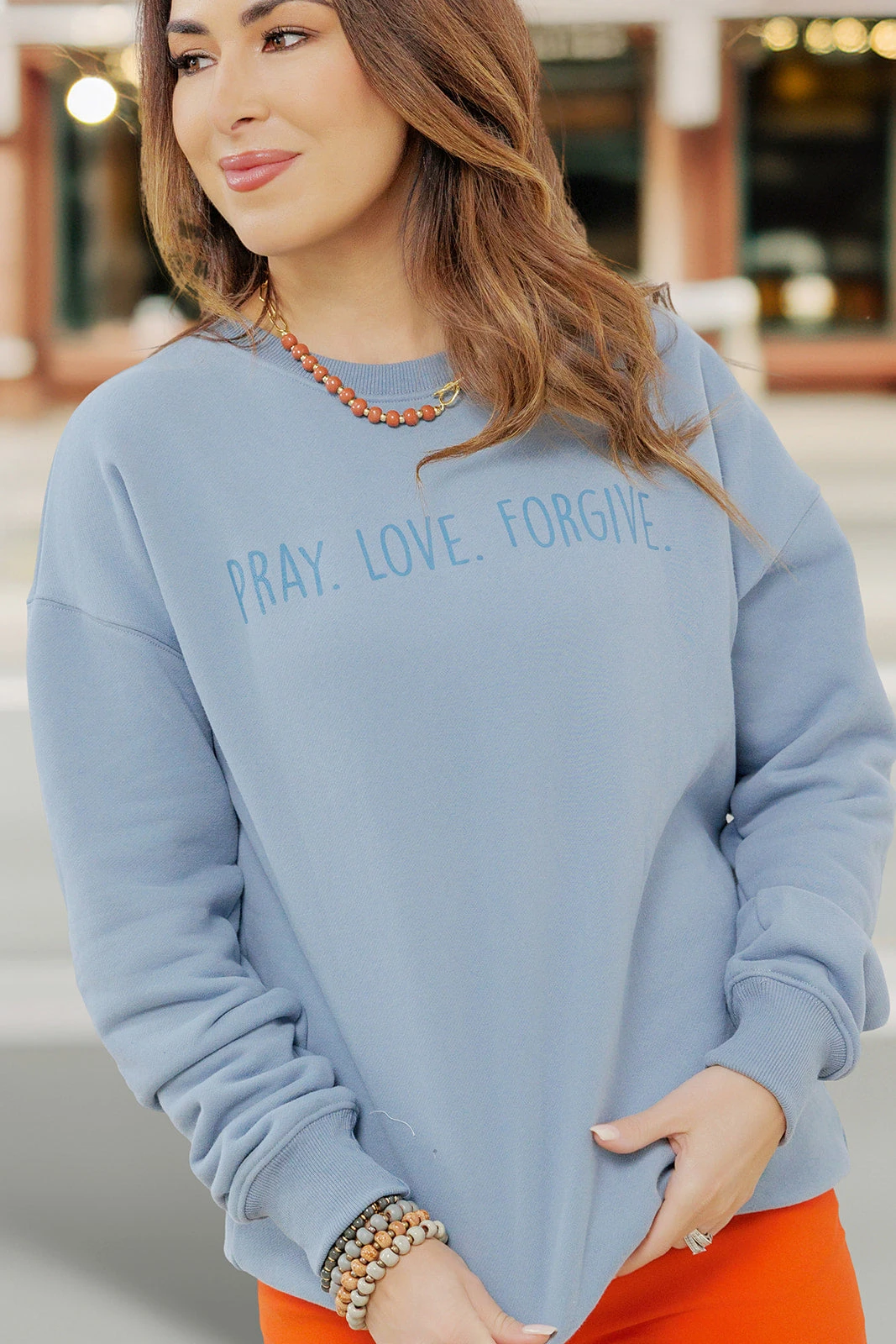 Pray Love Forgive Graphic Crewneck 4 Pray Love Forgive Graphic Crewneck - Image 4