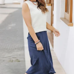 Everyday Midi Skirt -Women's Clothing Store becca NEW 0220