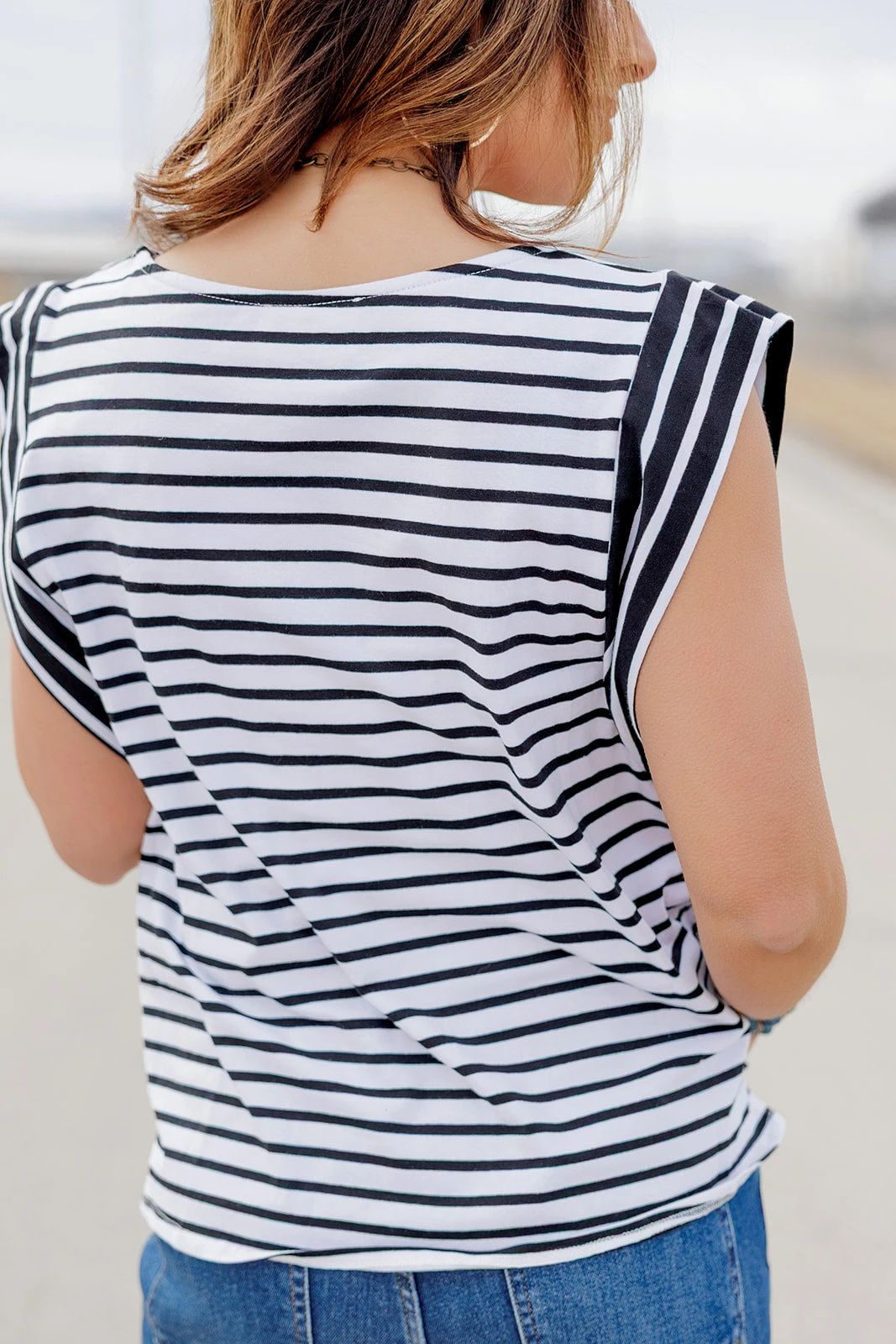 Contrasting Stripes Dolman Tee 9 Contrasting Stripes Dolman Tee - Image 9