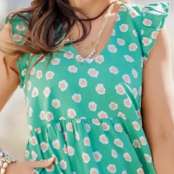 Whimsical Floral Tiered Dress -Women's Clothing Store becca NEW marchweek20145