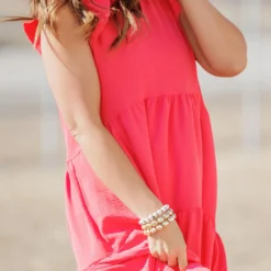 Ruffle Trim Tiered Midi Dress -Women's Clothing Store becca NEW marchweek20159