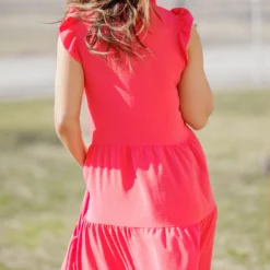 Ruffle Trim Tiered Midi Dress -Women's Clothing Store becca NEW marchweek20160