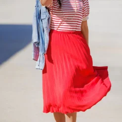 Striped Puff Sleeve Tee -Women's Clothing Store becca NEW marchweek20196