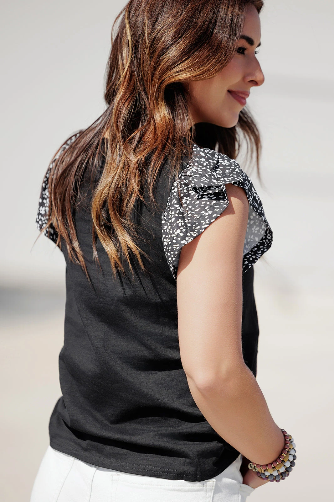 Micro Spotted Ruffle Solid Body Tank 12 Micro Spotted Ruffle Solid Body Tank - Image 12