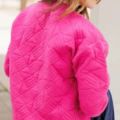 Geo Textured Sweatshirt -Women's Clothing Store becca NEW week3FEB0126