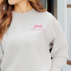 Proverbs 31 Ribbed Graphic Crewneck 9 Proverbs 31 Ribbed Graphic Crewneck -Women's Clothing Store becca NEW week3FEB0198