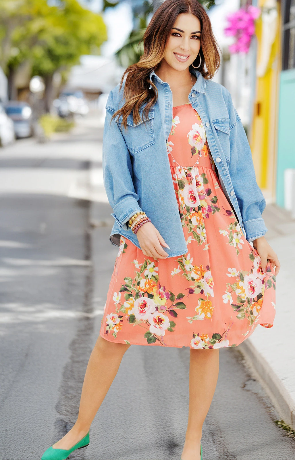 Flawless Floral Fluttery Sleeve Dress 2 Flawless Floral Fluttery Sleeve Dress - Image 2