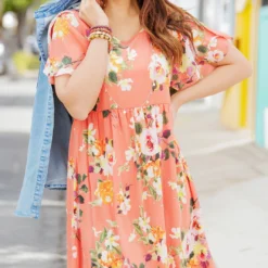 Flawless Floral Fluttery Sleeve Dress 8 Flawless Floral Fluttery Sleeve Dress -Women's Clothing Store becca NEW week3FEB0302