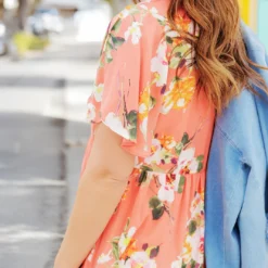 Flawless Floral Fluttery Sleeve Dress 9 Flawless Floral Fluttery Sleeve Dress -Women's Clothing Store becca NEW week3FEB0304