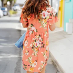 Flawless Floral Fluttery Sleeve Dress 7 Flawless Floral Fluttery Sleeve Dress -Women's Clothing Store becca NEW week3FEB0305