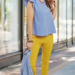 Ruffle Trim Button Front Tank 25 Ruffle Trim Button Front Tank -Women's Clothing Store becca NEW week4FEB0024