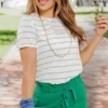 Thin Dual Striped Tee