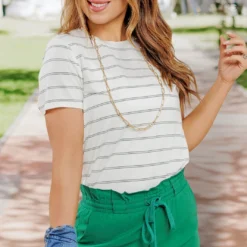 Thin Dual Striped Tee