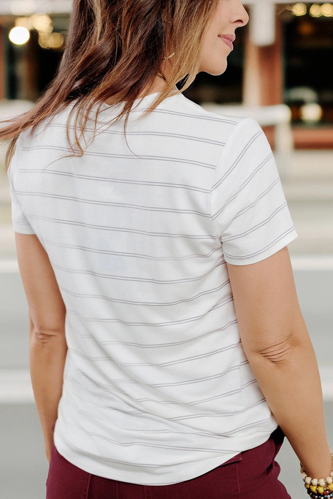 Thin Dual Striped Tee 7 Thin Dual Striped Tee - Image 7