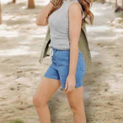 Hazel Denim Shorts -Women's Clothing Store becca NEW week4FEB0343 a9184d3f ab6d 4c13 9208 ae1ca47395e3