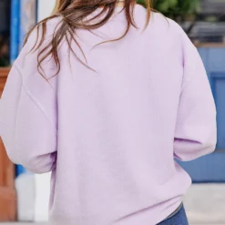 Checkered Floral Ribbed Graphic Crewneck -Women's Clothing Store becca NEW week4FEB0559