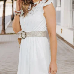 Button Top Flutter Tank Dress -Women's Clothing Store becca NEW week4FEB0623