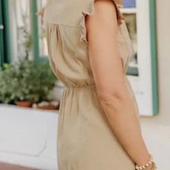 Button Top Flutter Tank Dress -Women's Clothing Store becca NEW week4FEB0689