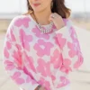 Floral Slub Sweater