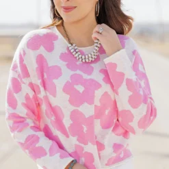 Floral Slub Sweater