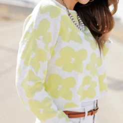 Floral Slub Sweater -Women's Clothing Store becca TEST week1march0154