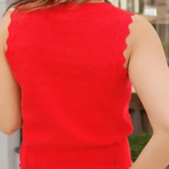 Chevron Accented Button Down Knit Tank 17 Chevron Accented Button Down Knit Tank -Women's Clothing Store becca test week3FEB0030