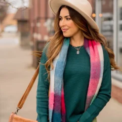 Brilliantly Vibrant Squared Scarf -Women's Clothing Store brilliantly vibrant squared scarf 553263