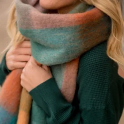 Brilliantly Vibrant Squared Scarf -Women's Clothing Store brilliantly vibrant squared scarf 702360