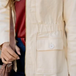 Cinched Waist Utility Jacket -Women's Clothing Store cinched waist utility jacket 517940