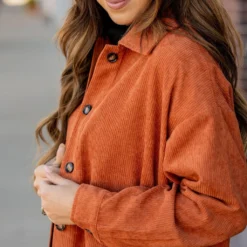 Corded Side Slit Tunic Shacket -Women's Clothing Store corded side slit tunic shacket 234933