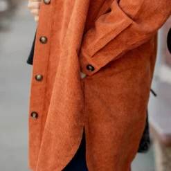 Corded Side Slit Tunic Shacket -Women's Clothing Store corded side slit tunic shacket 809368