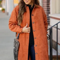 Corded Side Slit Tunic Shacket -Women's Clothing Store corded side slit tunic shacket 873865