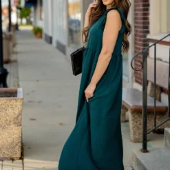 Dressy Ruffle Trim Maxi Dress -Women's Clothing Store dressy ruffle trim maxi dress 790554