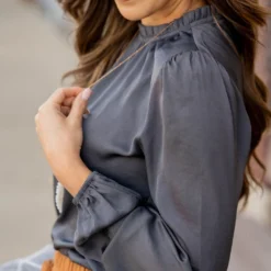 Elegant Cinched Trim Blouse 27 Elegant Cinched Trim Blouse -Women's Clothing Store elegant cinched trim blouse 211662