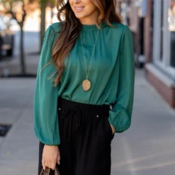 Elegant Cinched Trim Blouse 22 Elegant Cinched Trim Blouse -Women's Clothing Store elegant cinched trim blouse 304557