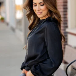 Elegant Cinched Trim Blouse 28 Elegant Cinched Trim Blouse -Women's Clothing Store elegant cinched trim blouse 453193