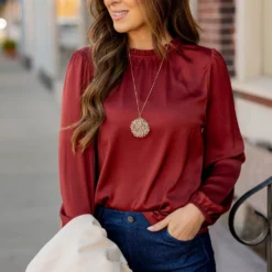 Elegant Cinched Trim Blouse 33 Elegant Cinched Trim Blouse -Women's Clothing Store elegant cinched trim blouse 668915