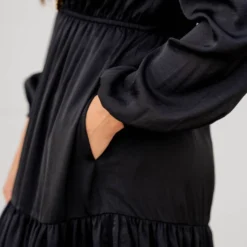 Elegant Tiered Long Sleeve Maxi Dress -Women's Clothing Store elegant tiered long sleeve maxi dress 141171