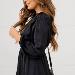 Elegant Tiered Long Sleeve Maxi Dress -Women's Clothing Store elegant tiered long sleeve maxi dress 430976