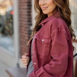 Faded Denim Jacket -Women's Clothing Store faded denim jacket 507440